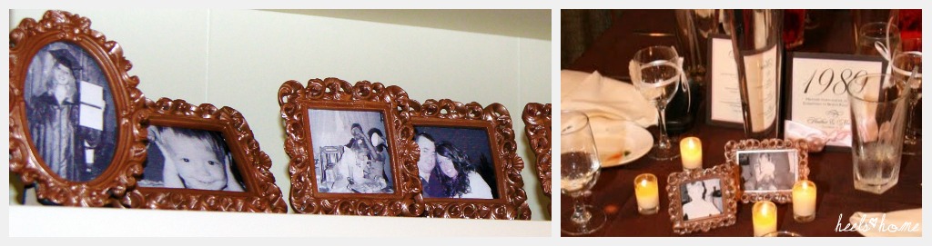  on each table in these frames it was really cute wedding table pics 2 